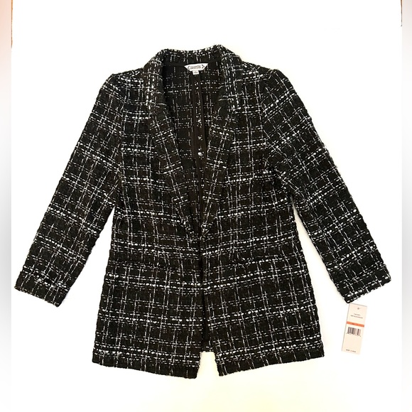 Nanette Lepore Black and White Metallic Tweed Blazer Jacket NWT New- Size Small - Picture 10 of 10
